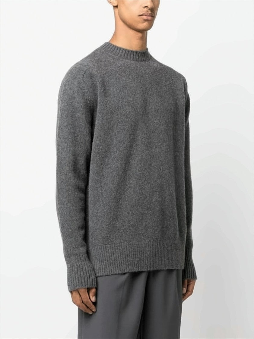 Oamc Relaxed Fit Wool Sweater With Ribbed Detailing