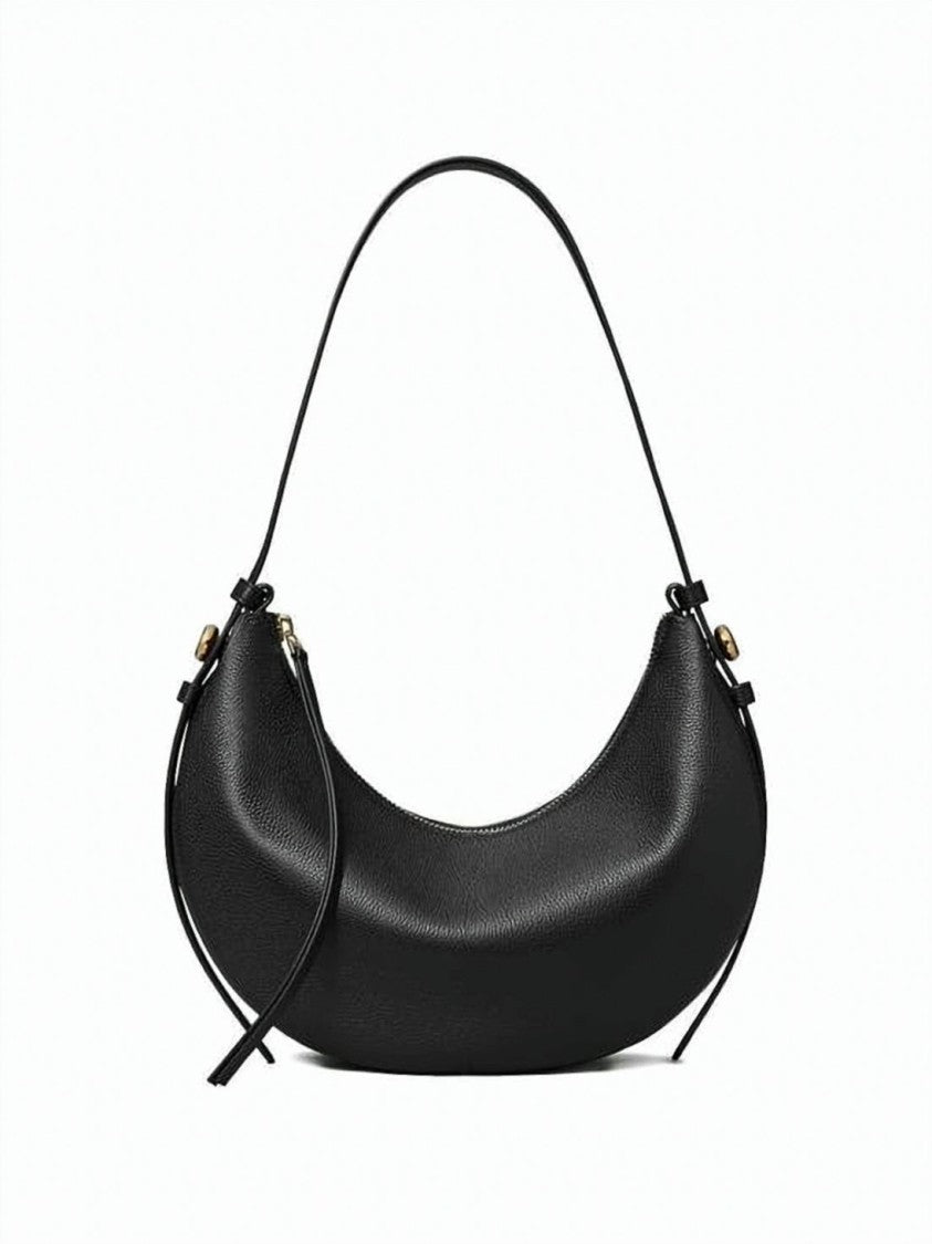 Tory Burch Crescent-Shaped Crossbody Bag With Gold-Tone Accents