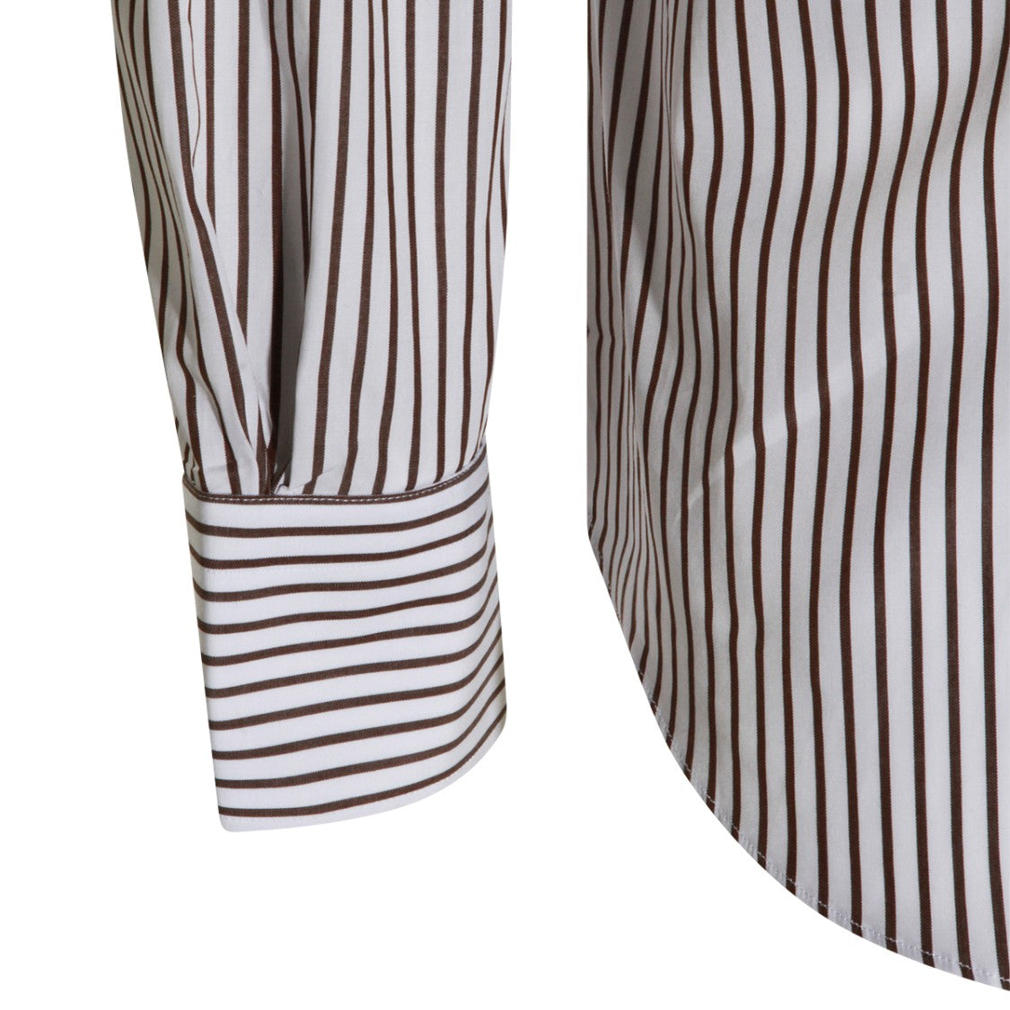 Mazzarelli Vertical Stripe Button-Down Shirt With Classic Collar