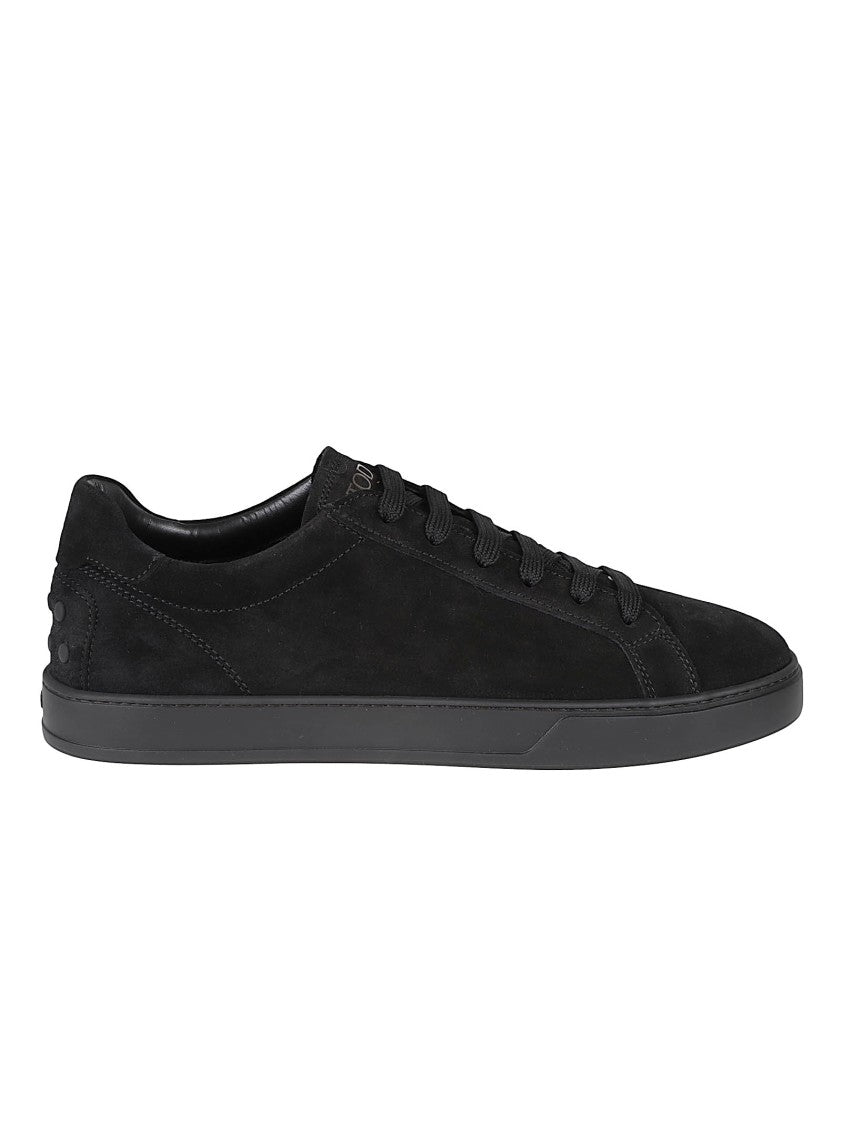 Tod's Calfskin Suede Sneakers With Rubber Sole