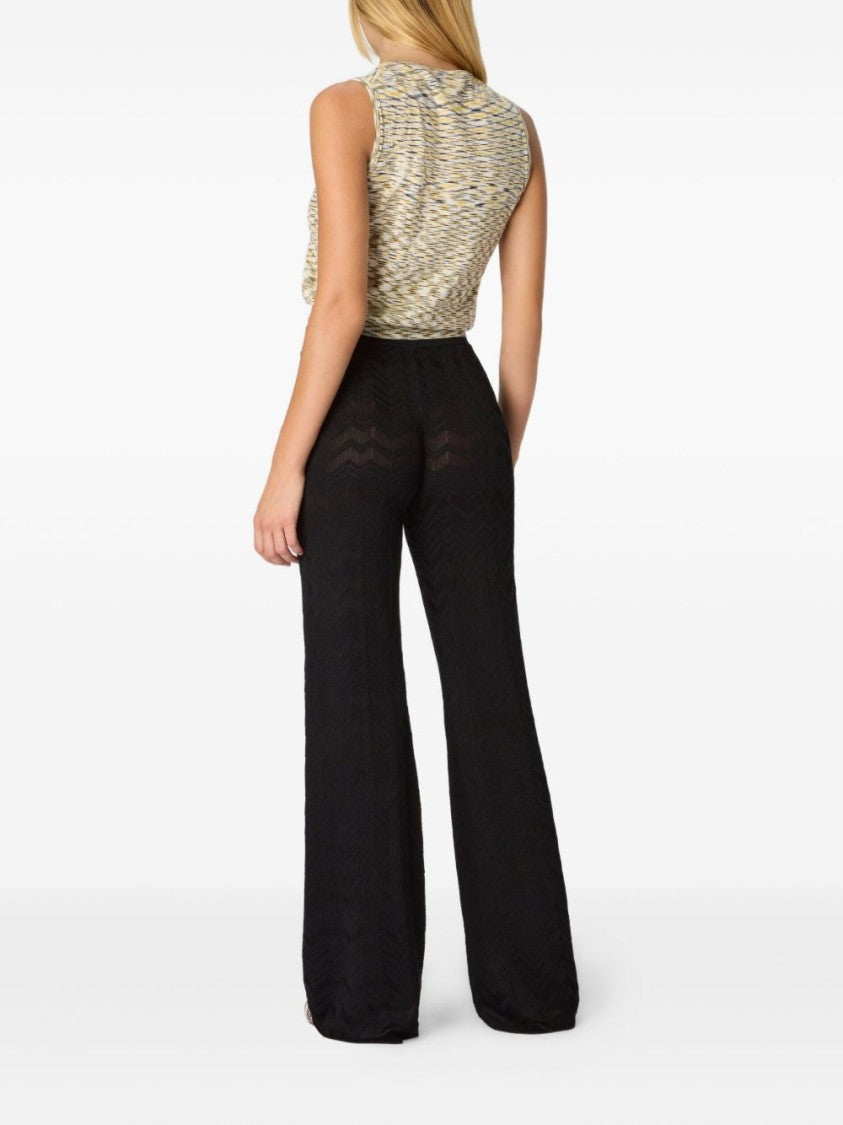 Missoni Straight Long Pants In Chevron Pattern