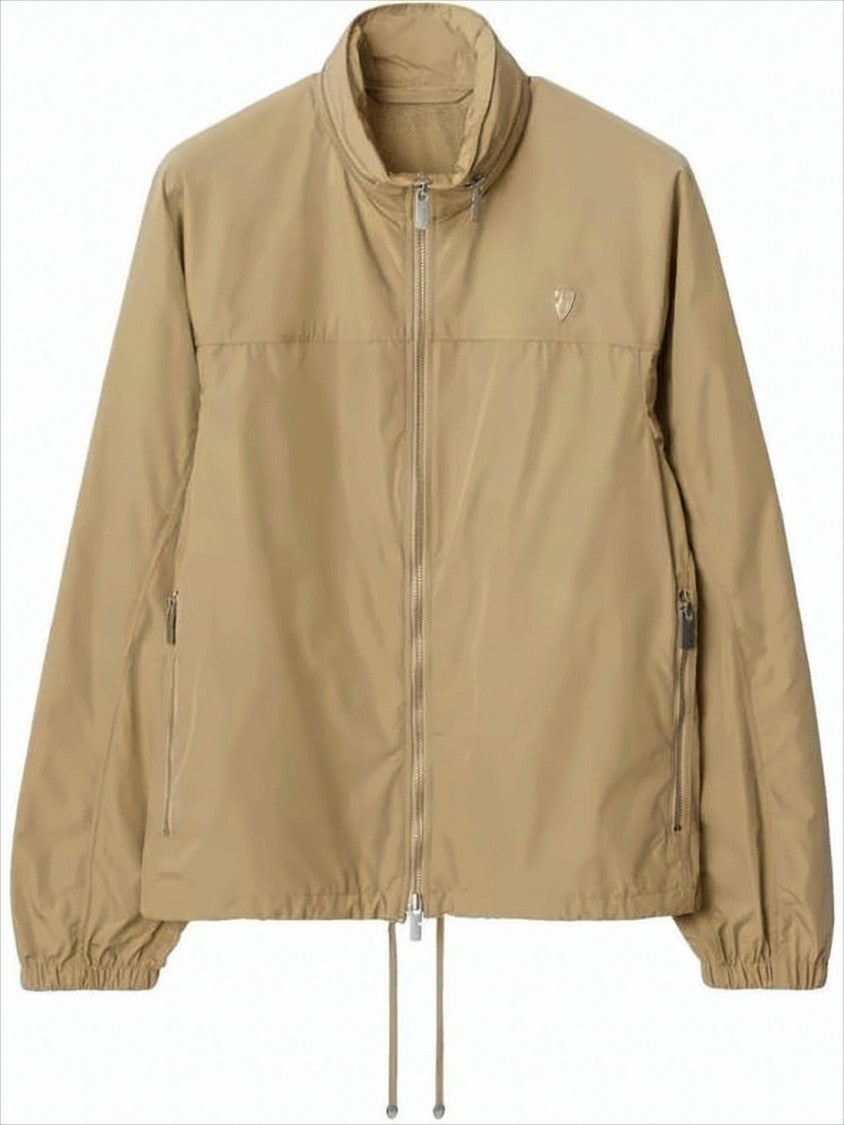 Burberry Brown Lightweight Jacket With Zipper Closure