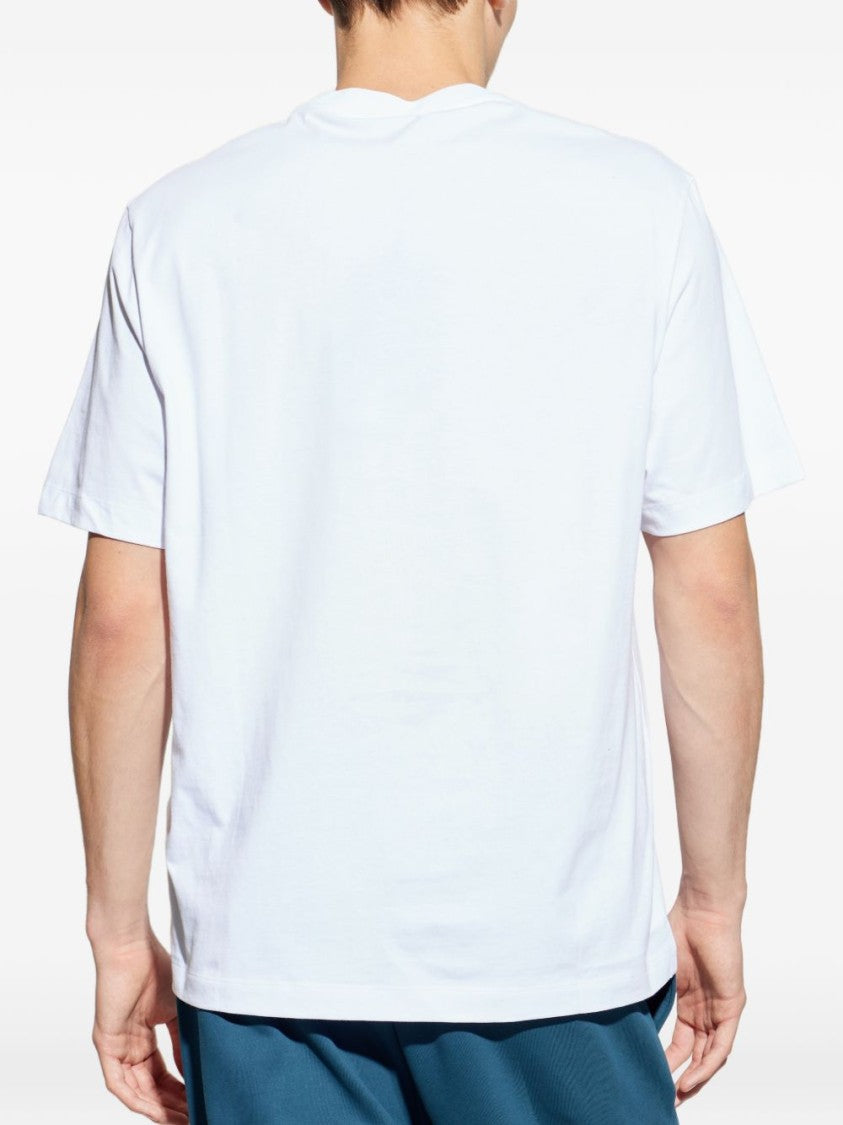 Versace White Relaxed Medusa Graphic Silk T-Shirt
