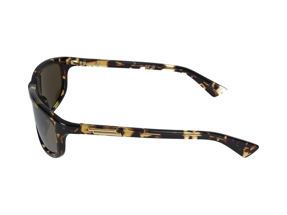 Bottega Veneta Havana Bv1327s Acetate Rectangular Sunglasses