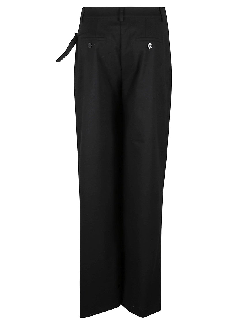 The Nina Studio Wrap-Effect Culottes With Asymmetrical Button Fastening And Welt Pockets