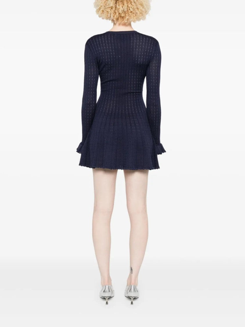 Self-Portrait Crochet-Knit Dress