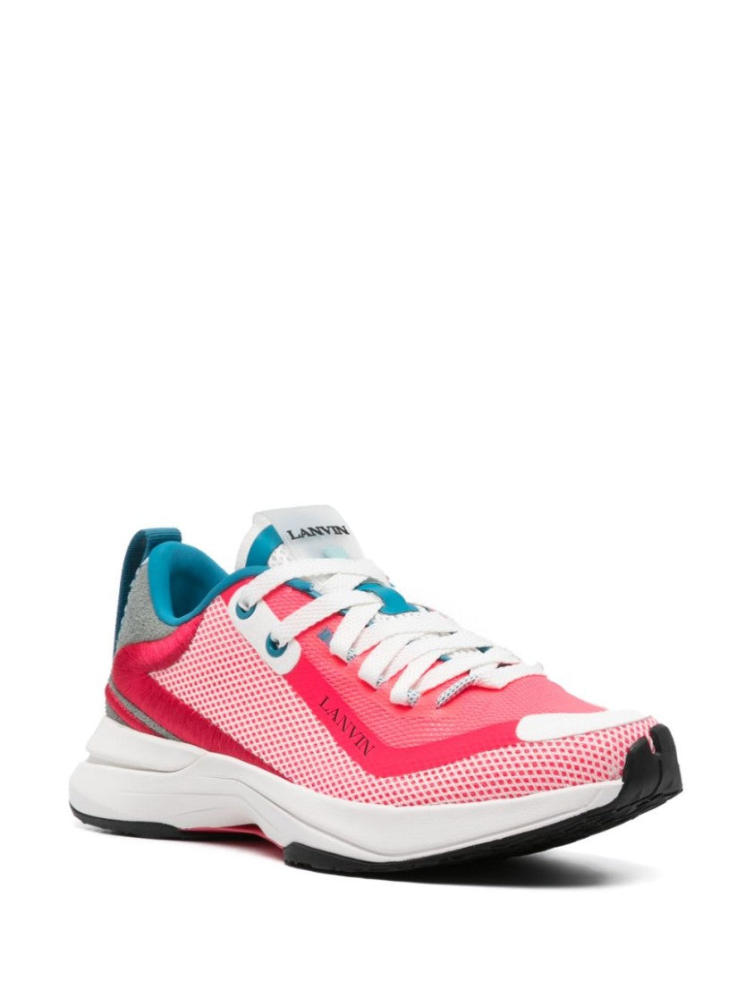 Lanvin Panelled Sneakers With Mesh Detailing