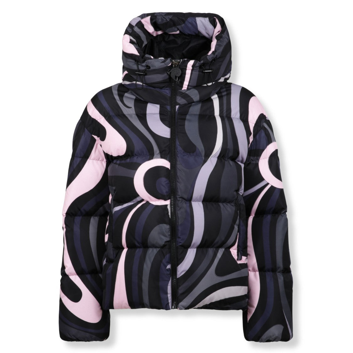 Pucci Quilted Down Jacket With High Collar