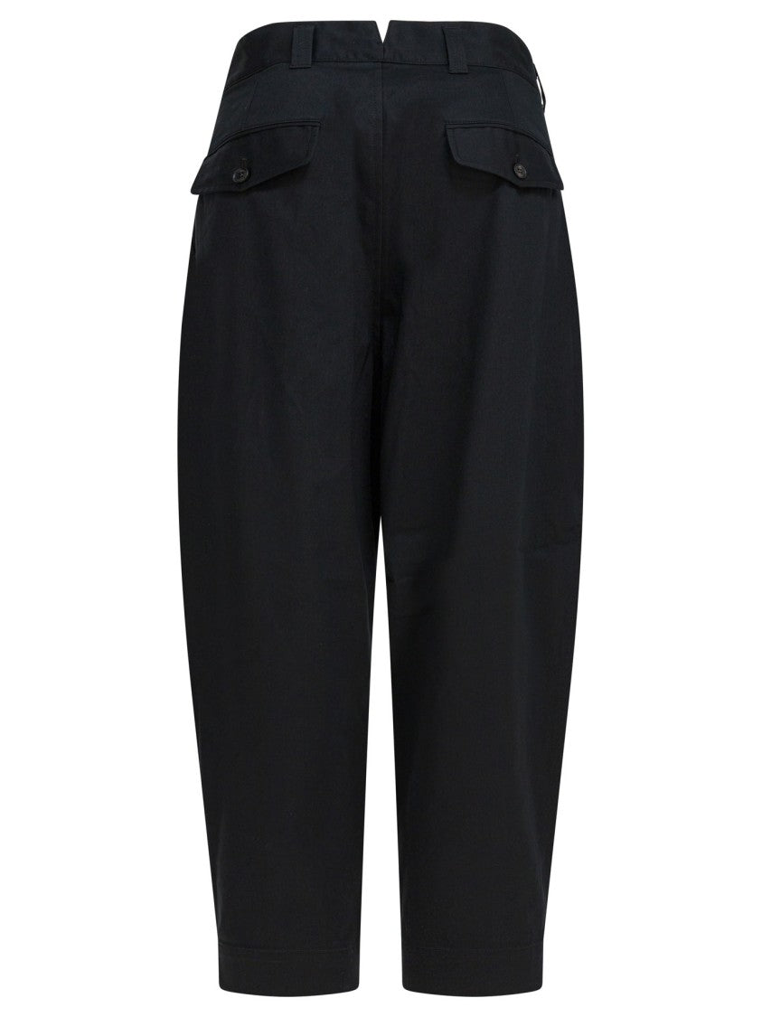 Comme Des Garçons Voluminous Black Balloon Pants With Tapered Hem