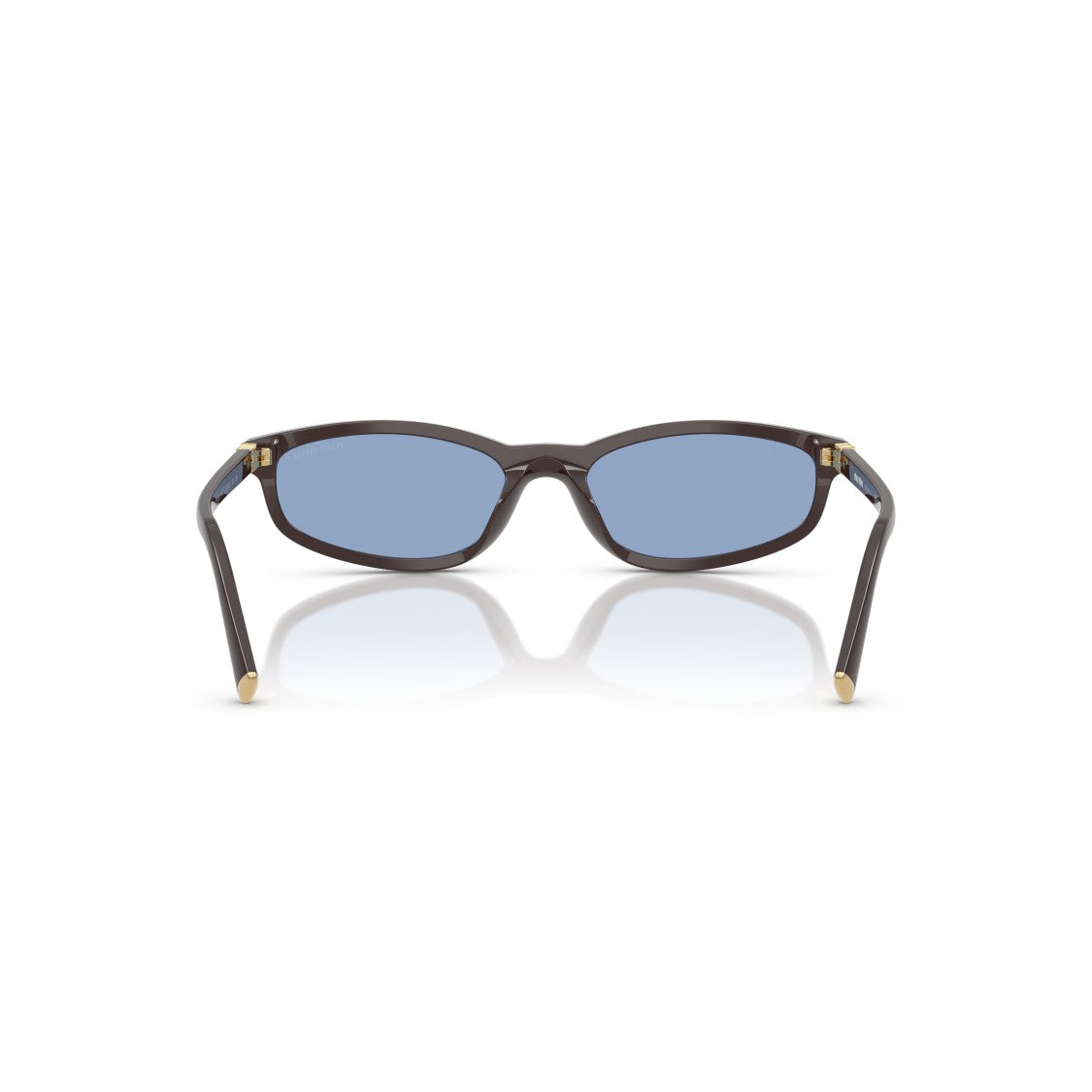 Miu Miu 0Mu A06s Rectangular Acetate Sunglasses With Gold Accents