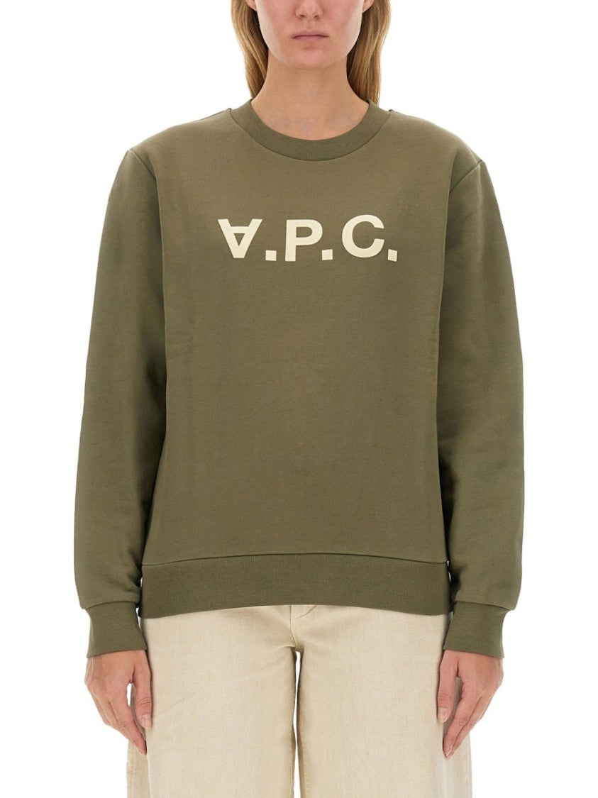 A.P.C. Crew Neck Sweatshirt With Bold Logo