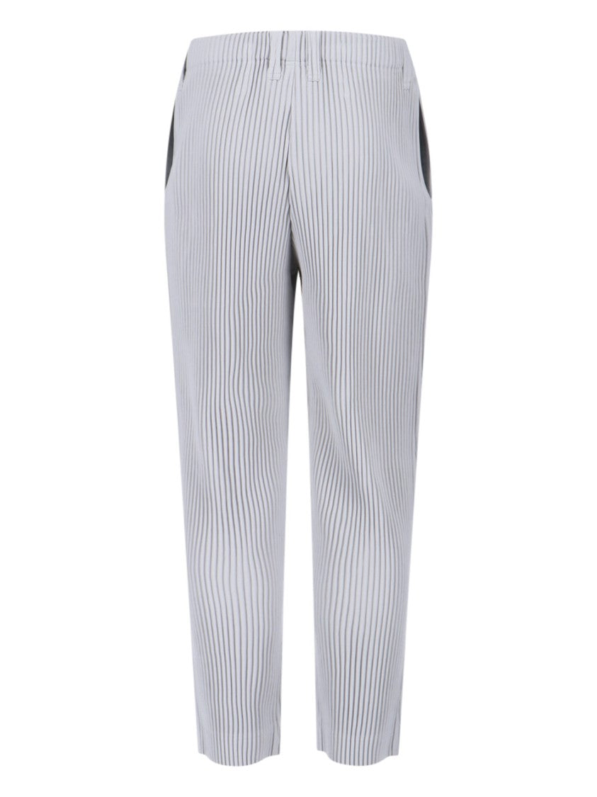 Homme Plissé Issey Miyake Pleated Trousers – Light Grey