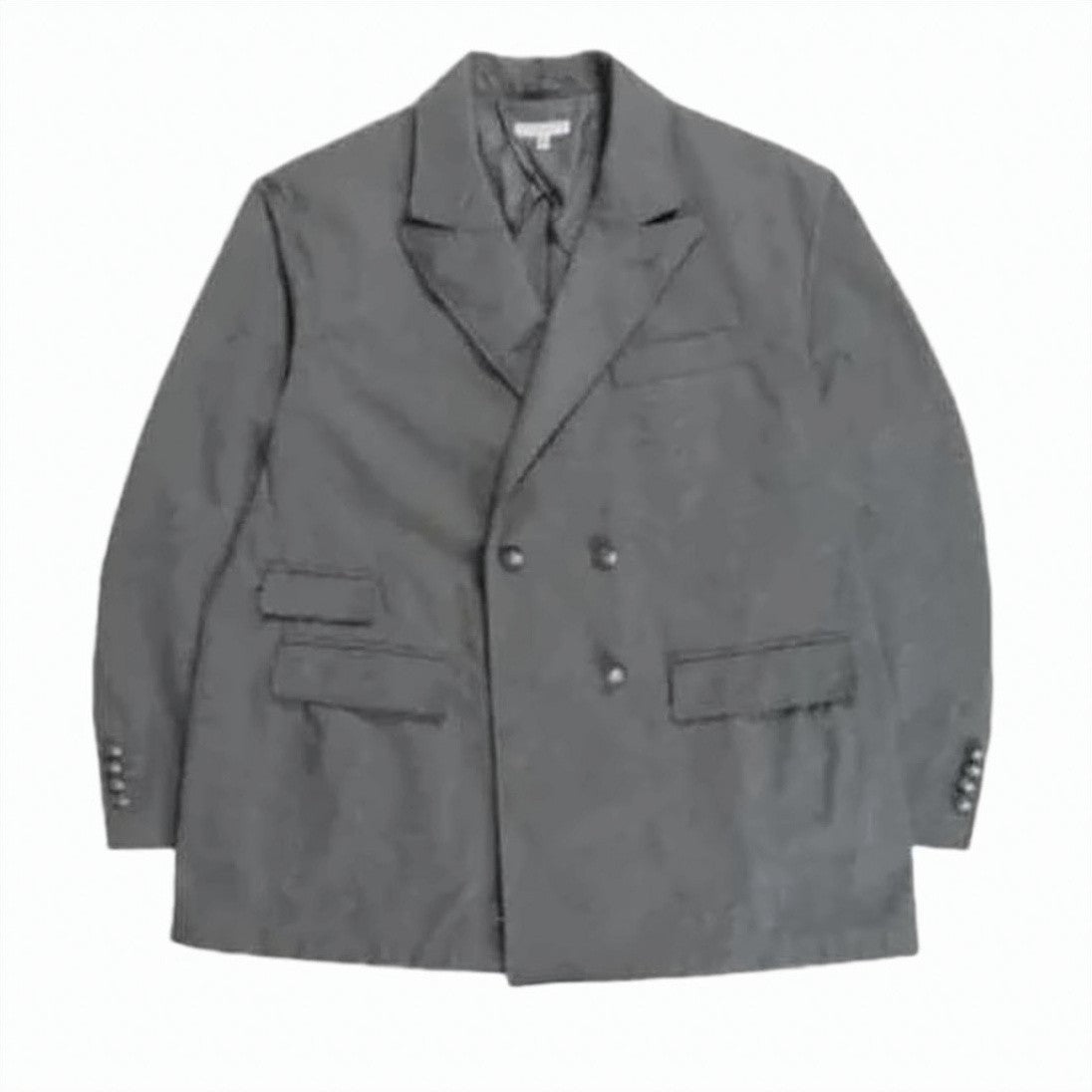 Engineered Garments Double-Breasted Suit Jacket With Wide Lapels And Flap Pockets