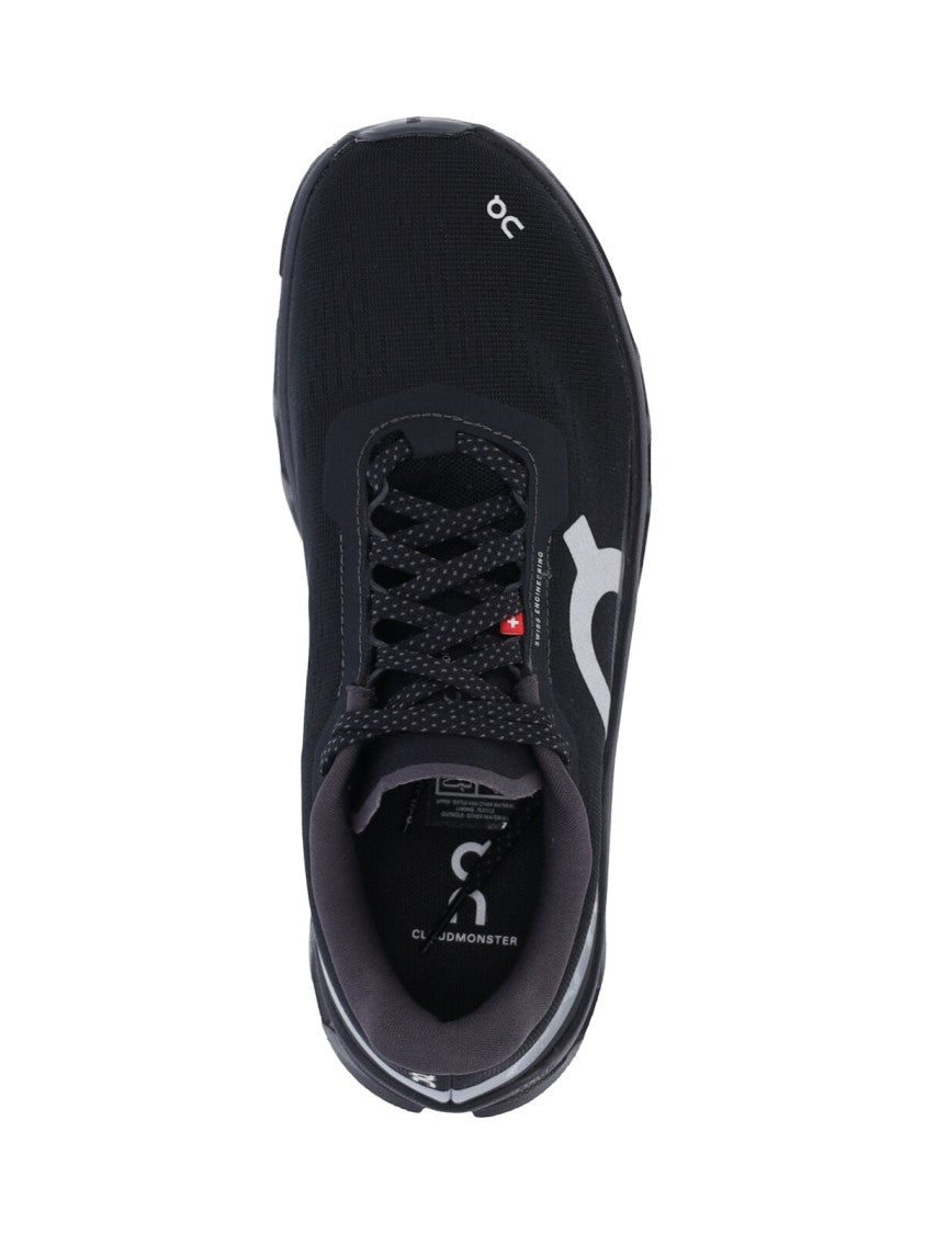 On Black Cloudmonster Fabric Sneakers