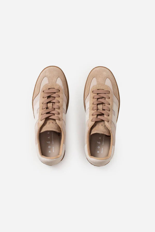 Hogan Lace-Up Sneakers In Soft Calf Leather