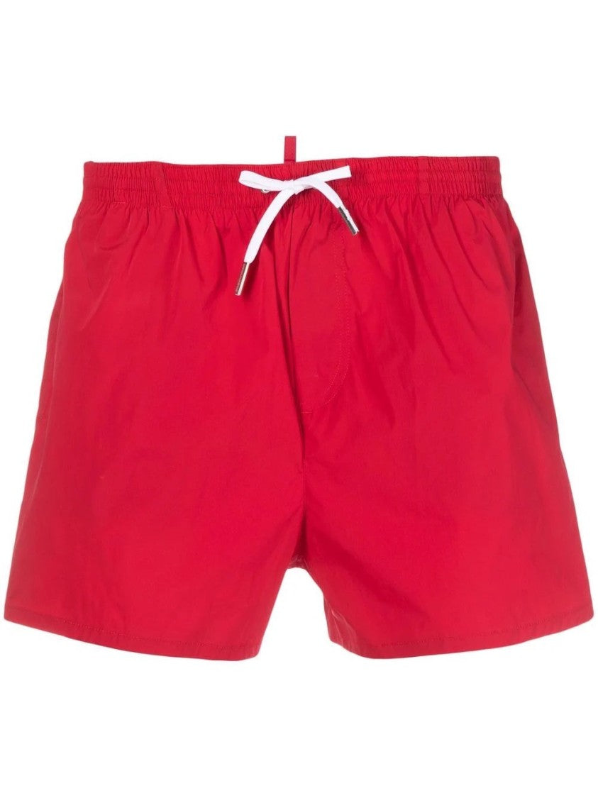 Dsquared2 Red Boxer Midi Swimwear
