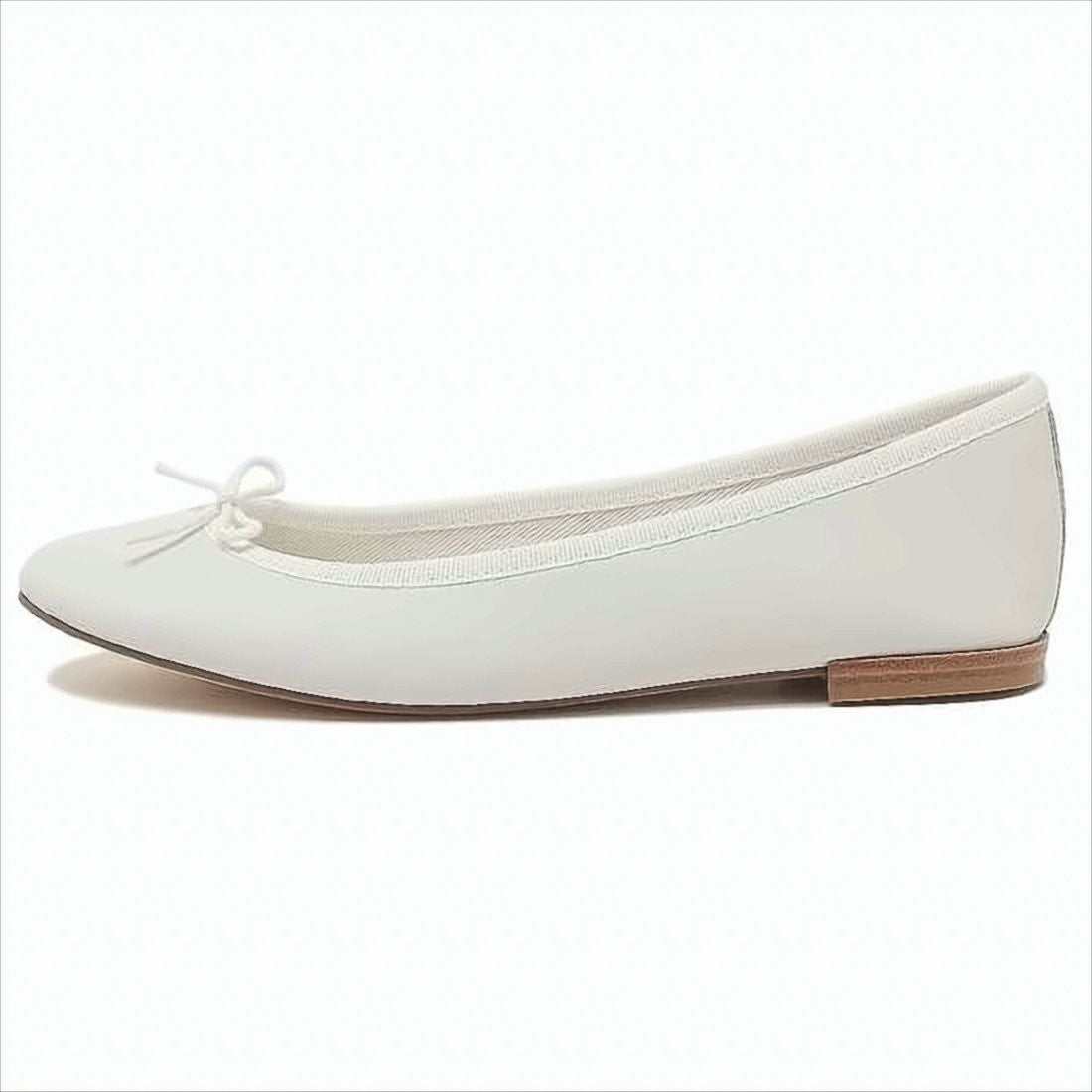 Repetto Smooth Leather Flats With Delicate Bow Detail