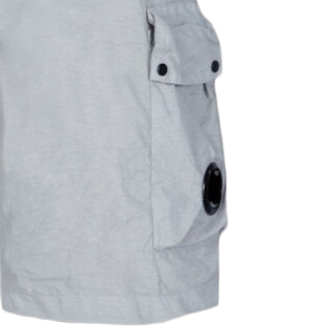 C.P. Company Minimalist Grey Shorts With Elastic Waistband And Flap Pocket
