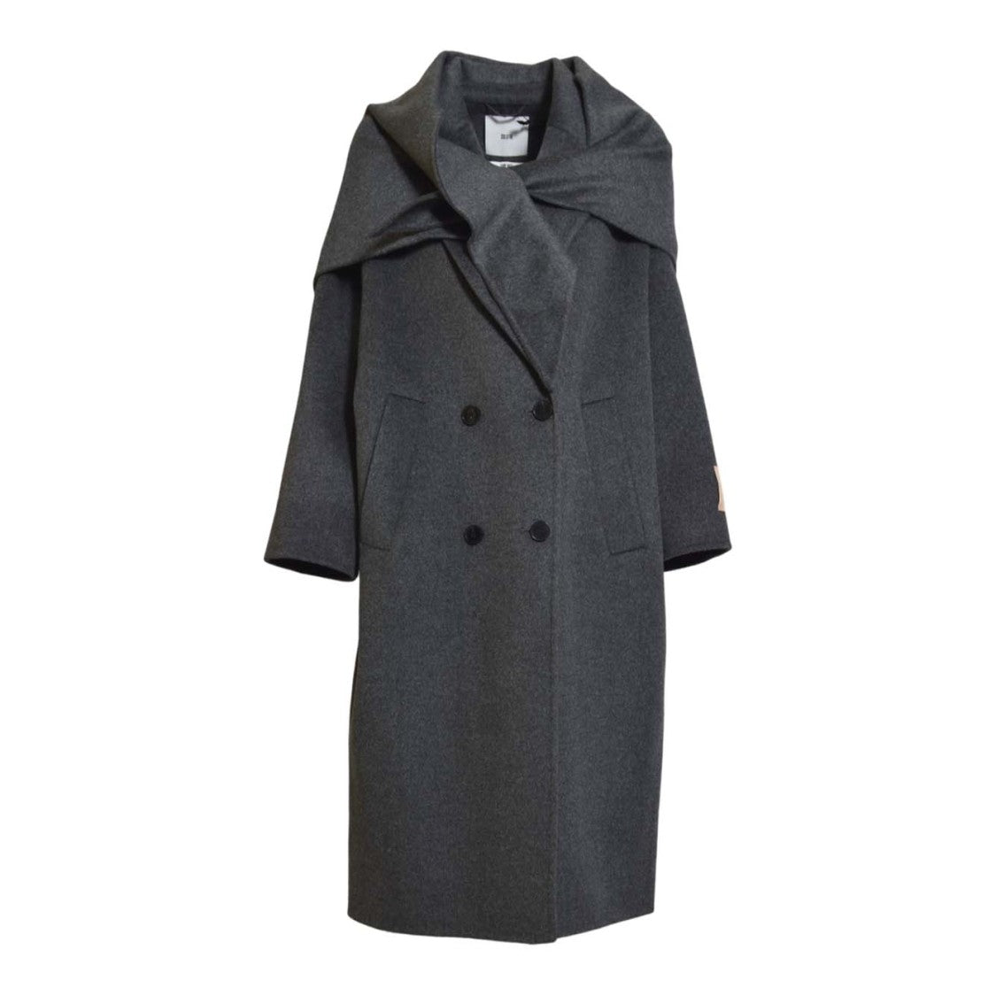 Solotre Tailored Anthracite Long Coat With Minimalist Design