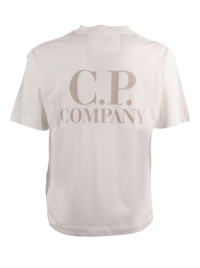 C.P. Company White Relaxed Crew Neck T-Shirt
