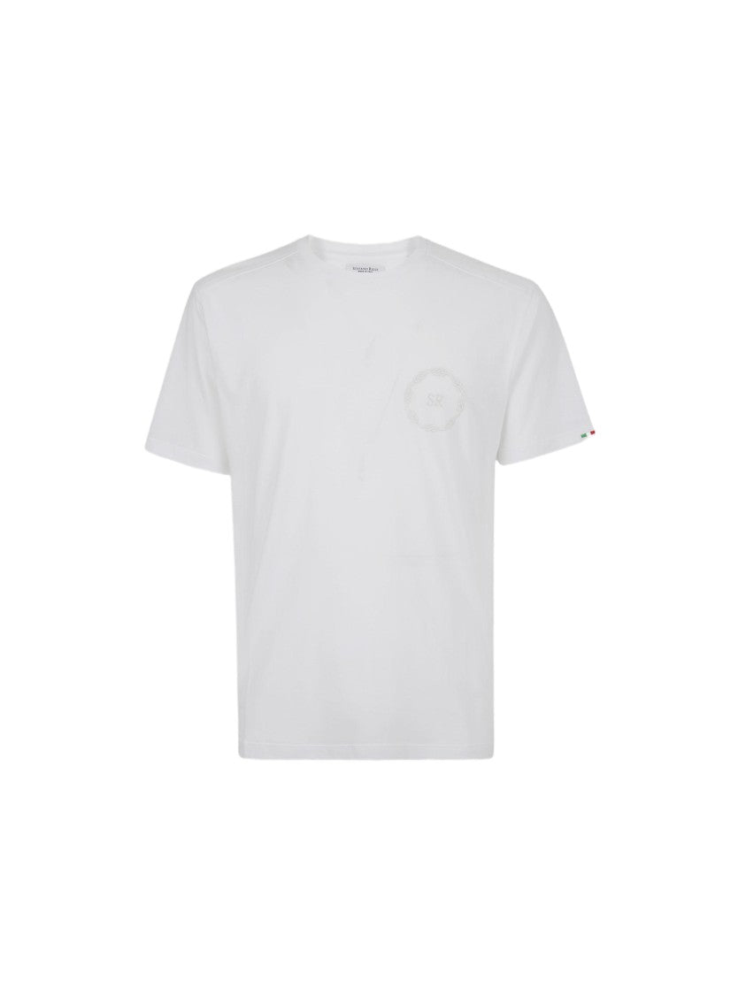 Stefano Ricci Blue Short-Sleeve Regular Fit T-Shirt