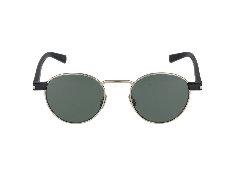 Saint Laurent Gold Gold Metal Frame Round Sunglasses