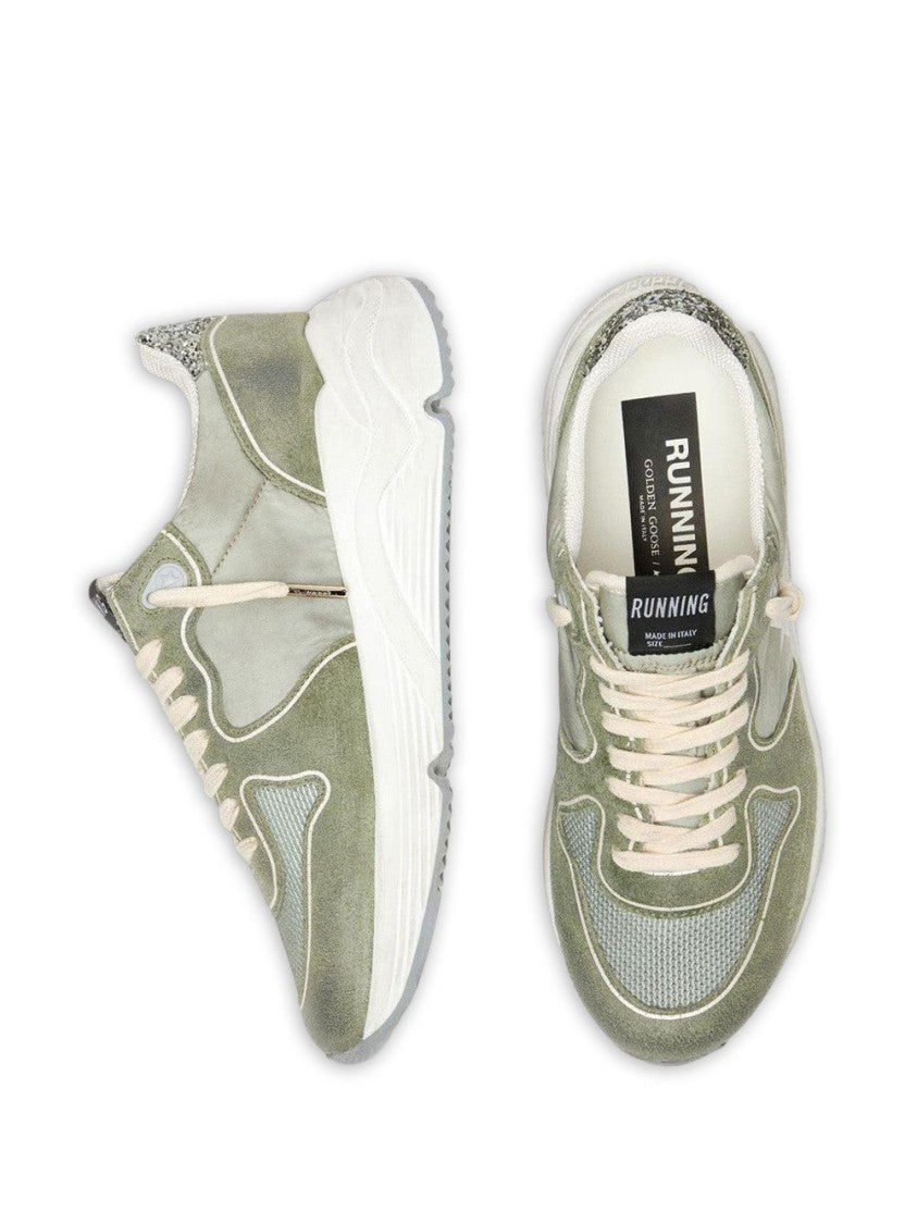 Golden Goose Sleek Silhouette Sneakers With Glittery Accents
