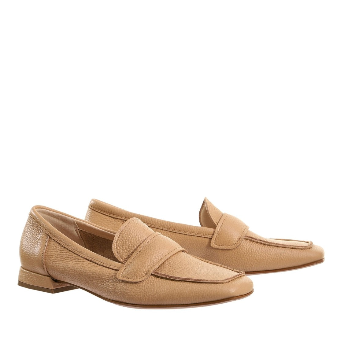 Högl Brown Perry Penny Strap Leather Loafers