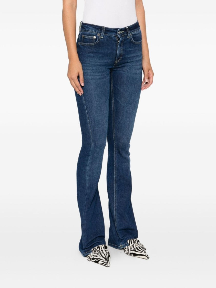 Dondup Flared Denim Jeans With Five-Pocket Design