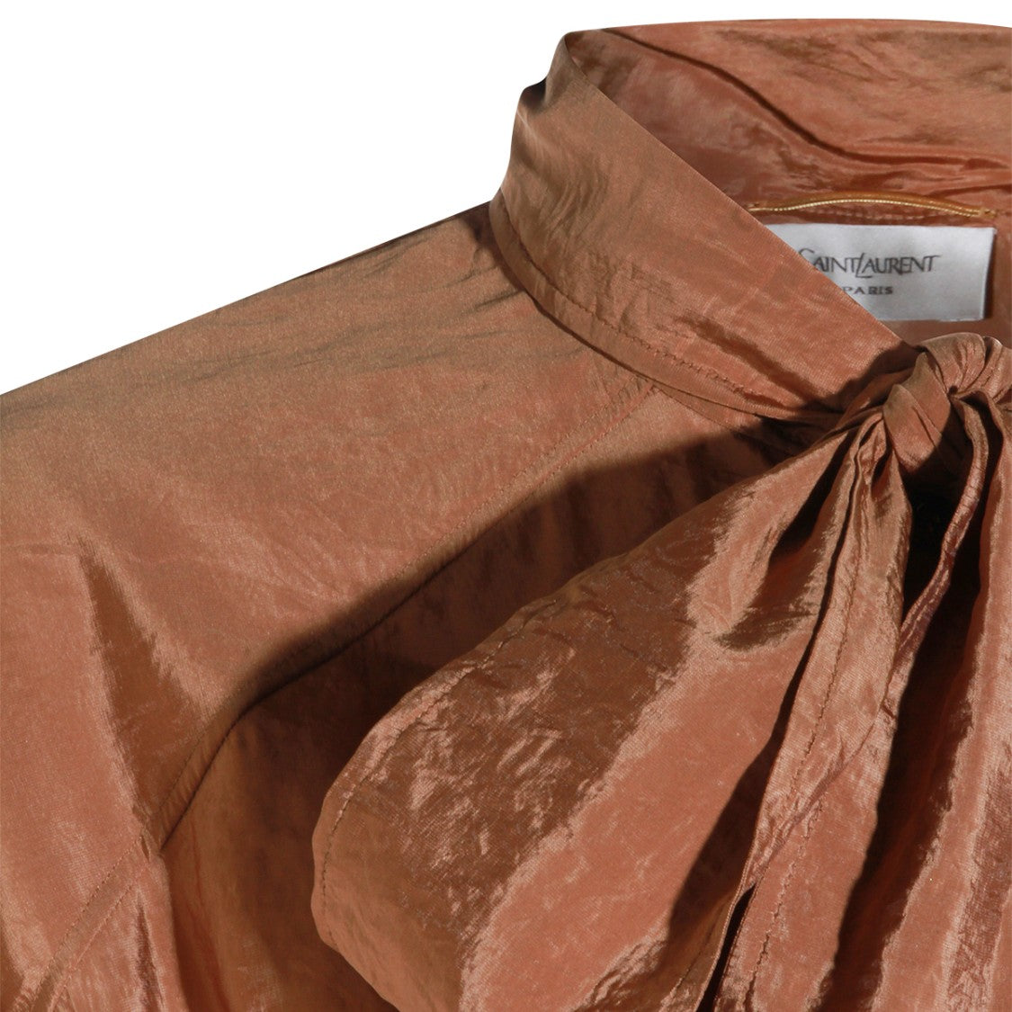 Saint Laurent Beige Lace-Up Top