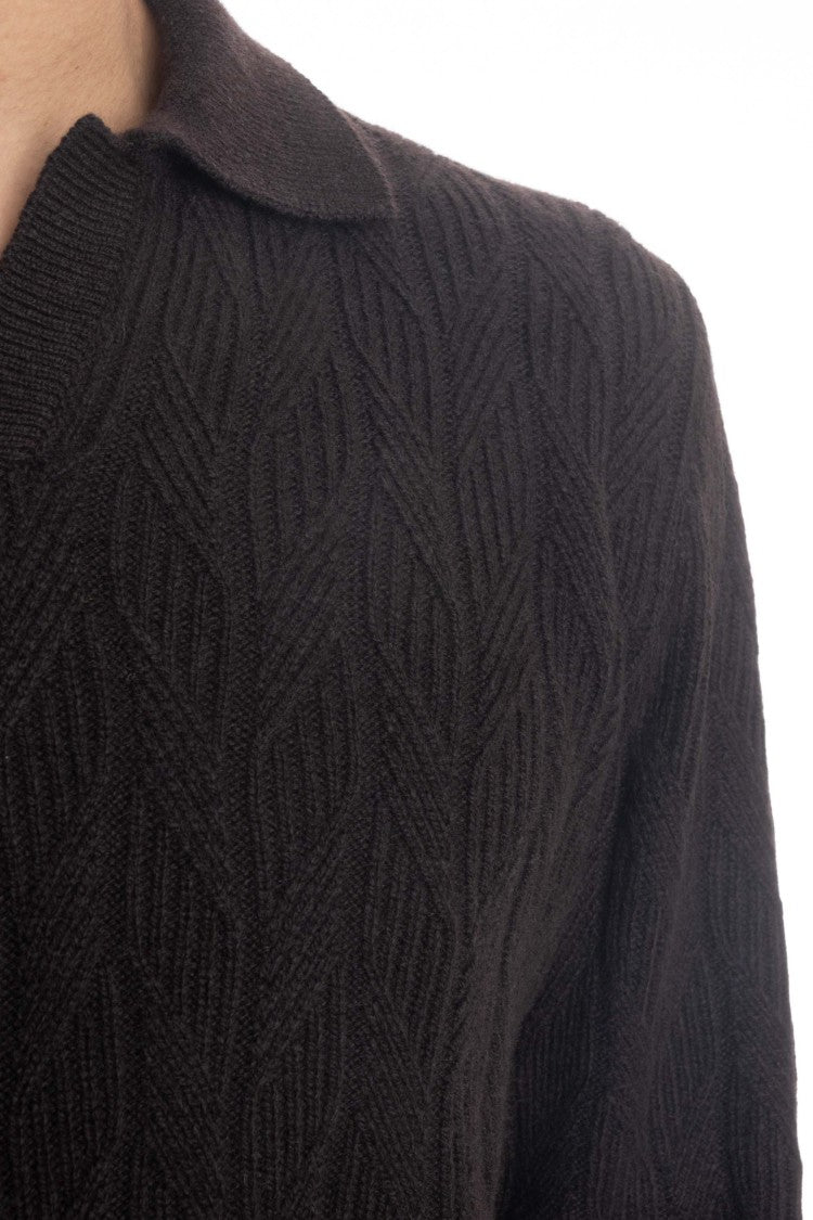 Drumohr Open Collar Lambswool Polo