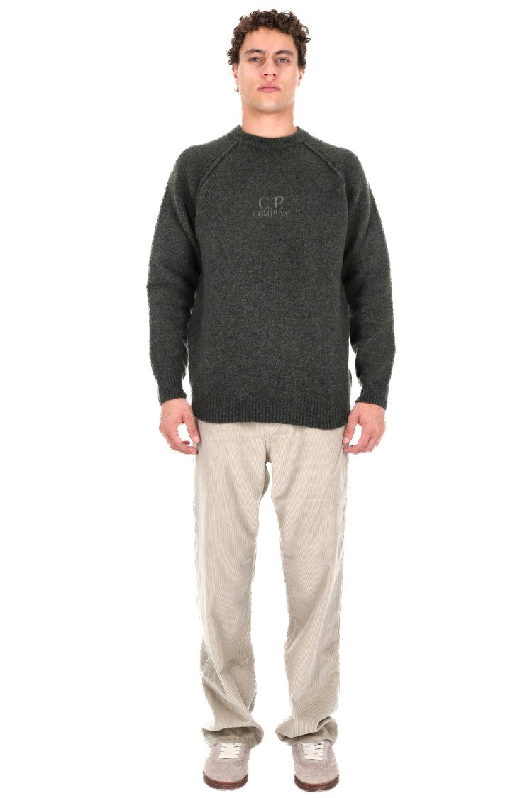 C.P. Company Wool Crewneck Sweater With Central Logo