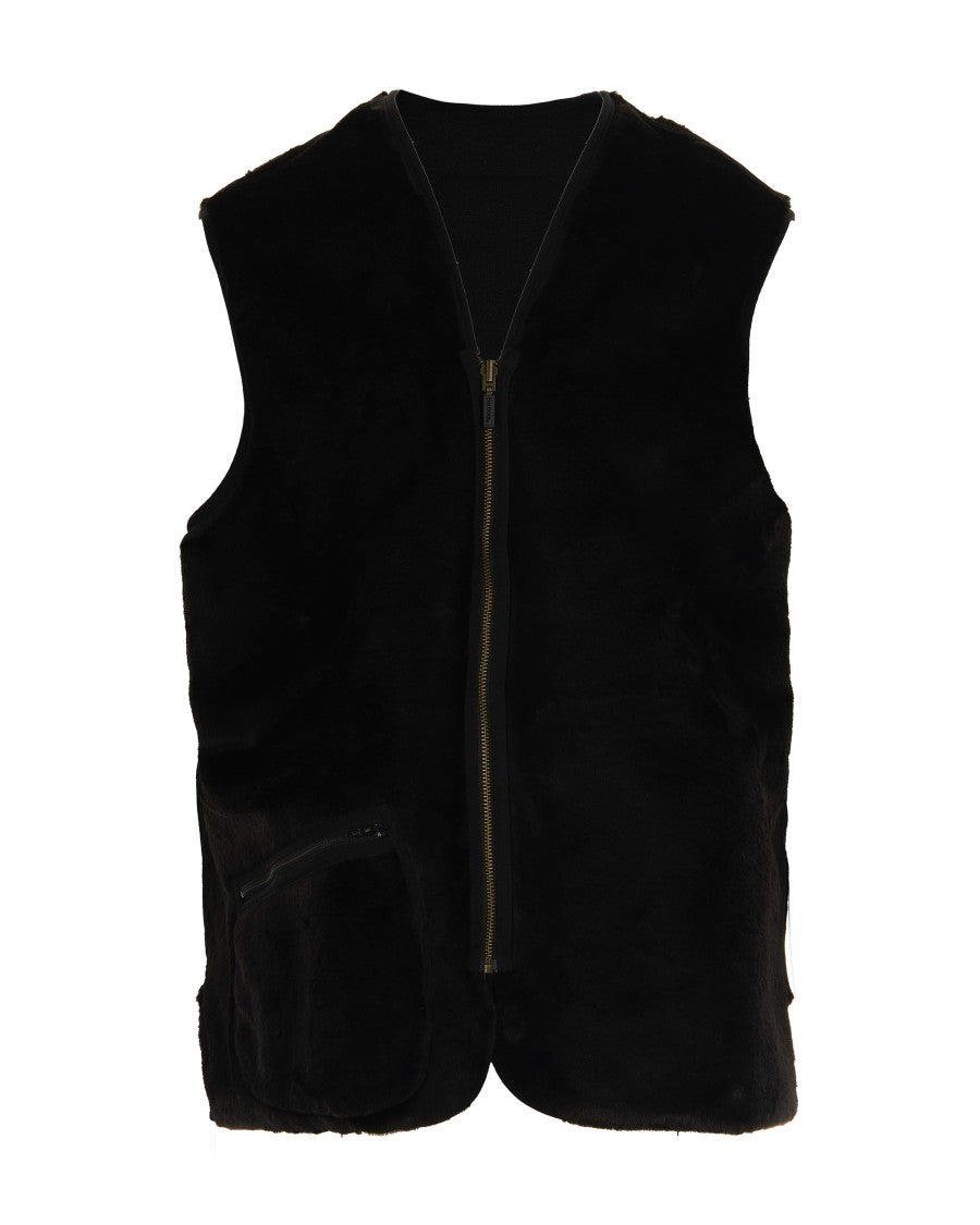 Barbour Acrylic Fleece Vest With Zipper Closure