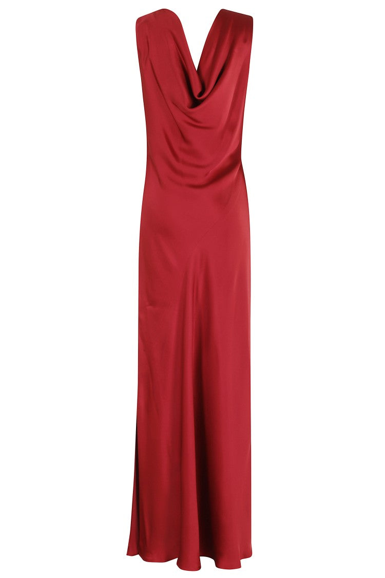 Antonelli Draped Cowl Neck Maxi Dress