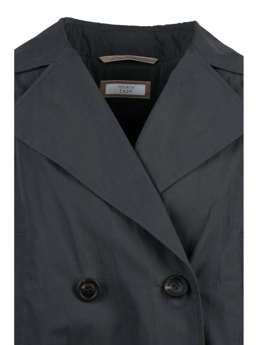 Peserico Easy Double-Breasted Short Jacket With Boxy Silhouette And Versatile Design