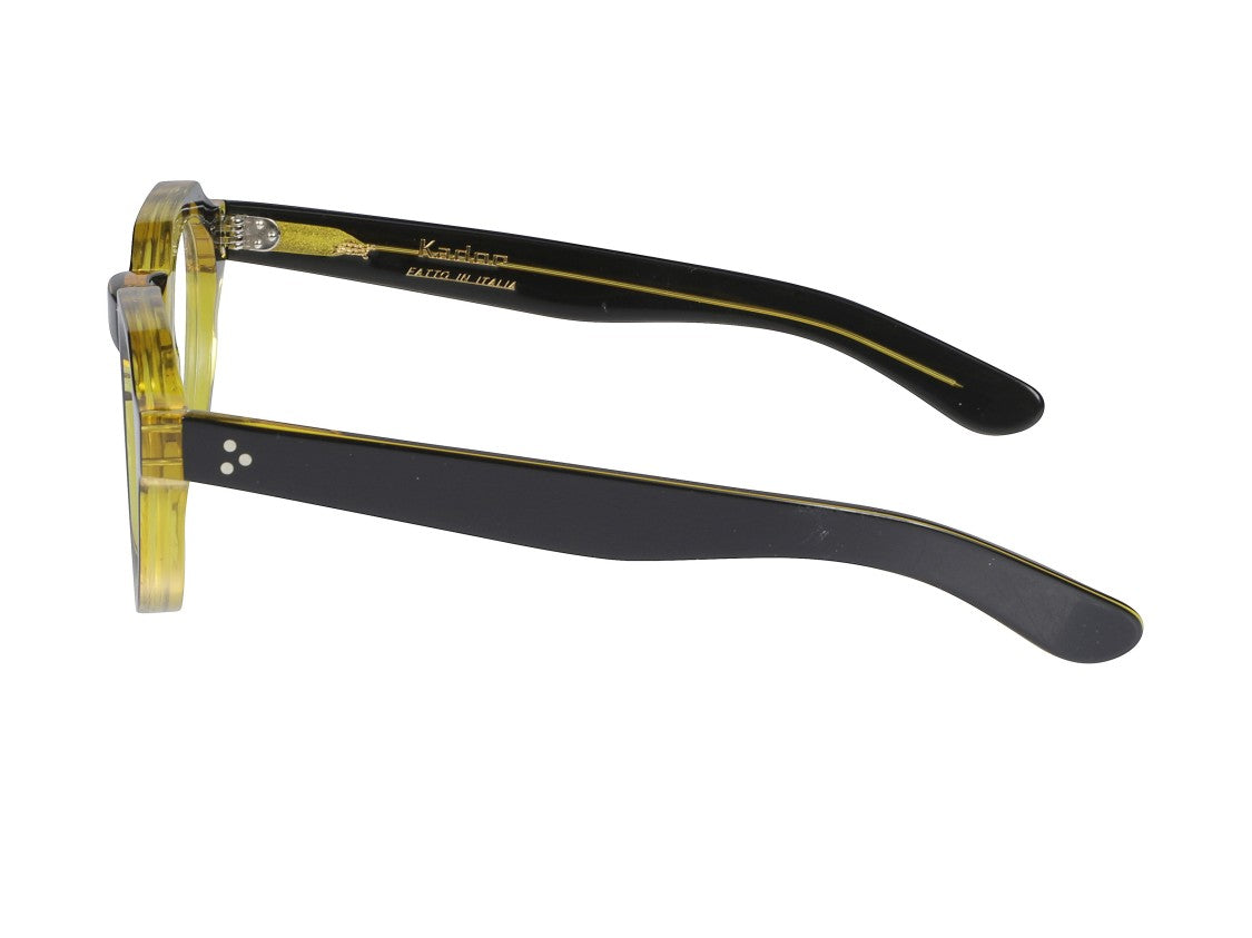 Kador Yellow Spike Round Eyeglasses