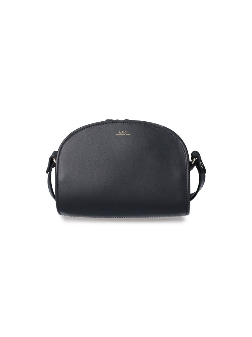 A.P.C. "Mini Demi-Lune" Leather Shoulder Bag