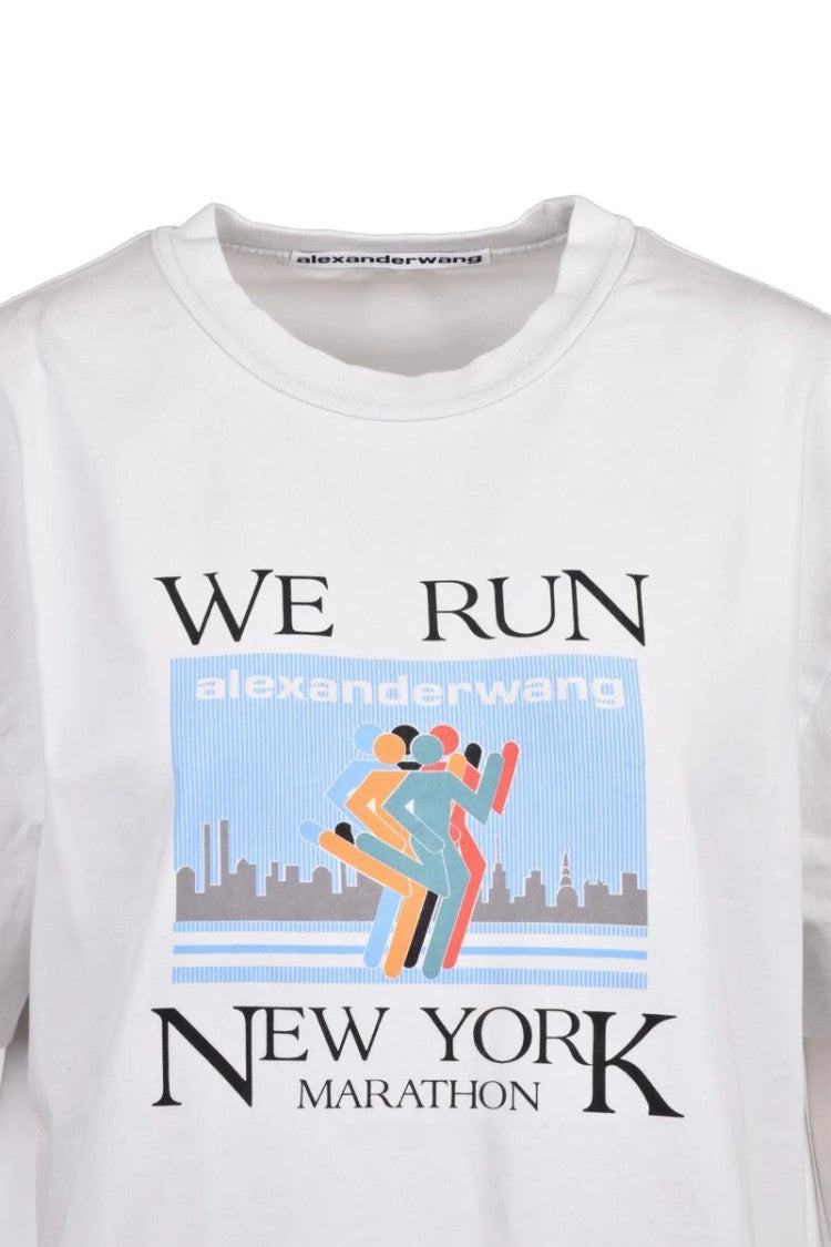 Alexander Wang Cotton T-Shirt - Light Grey