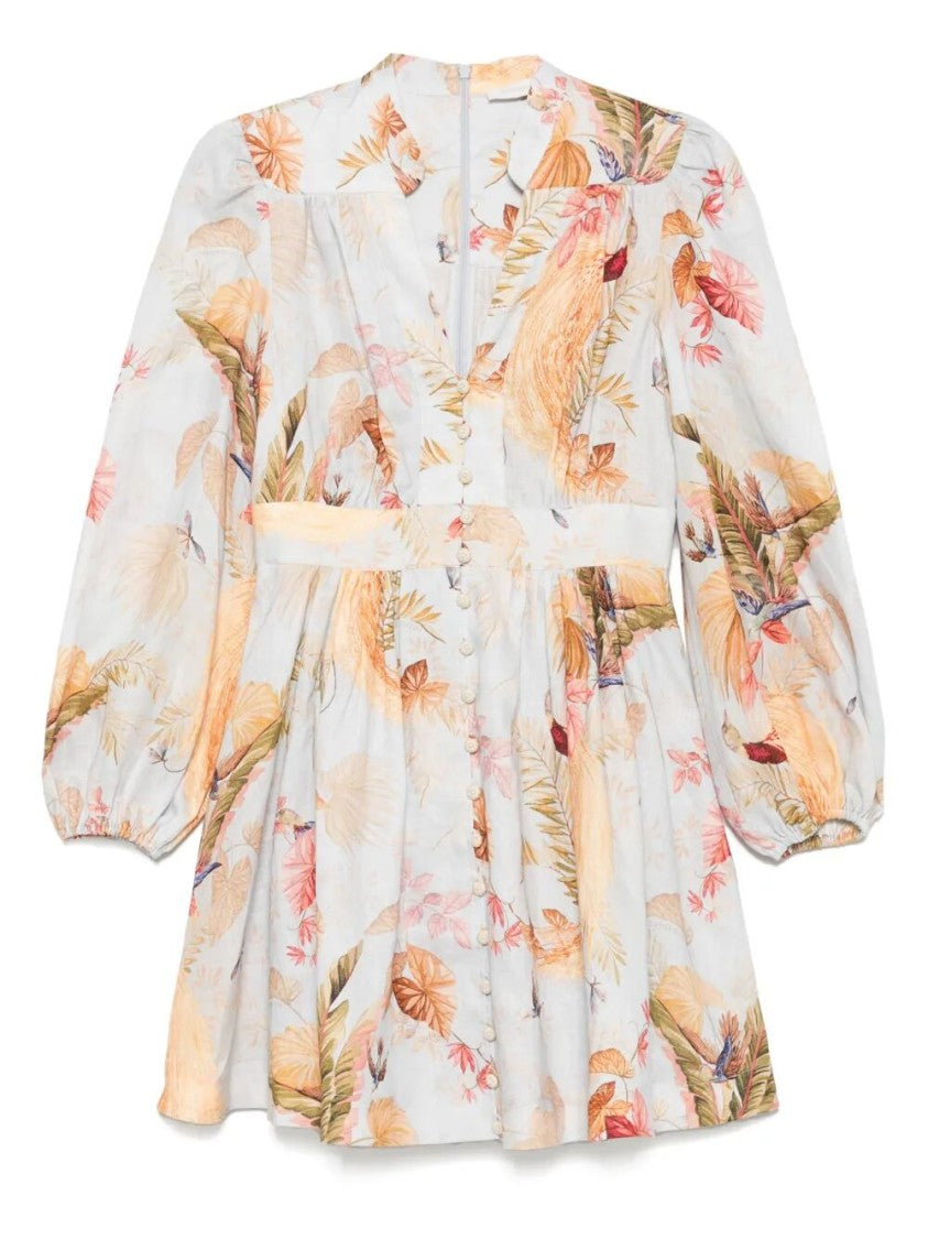Zimmermann `Ascension Plunge` Mini Dress