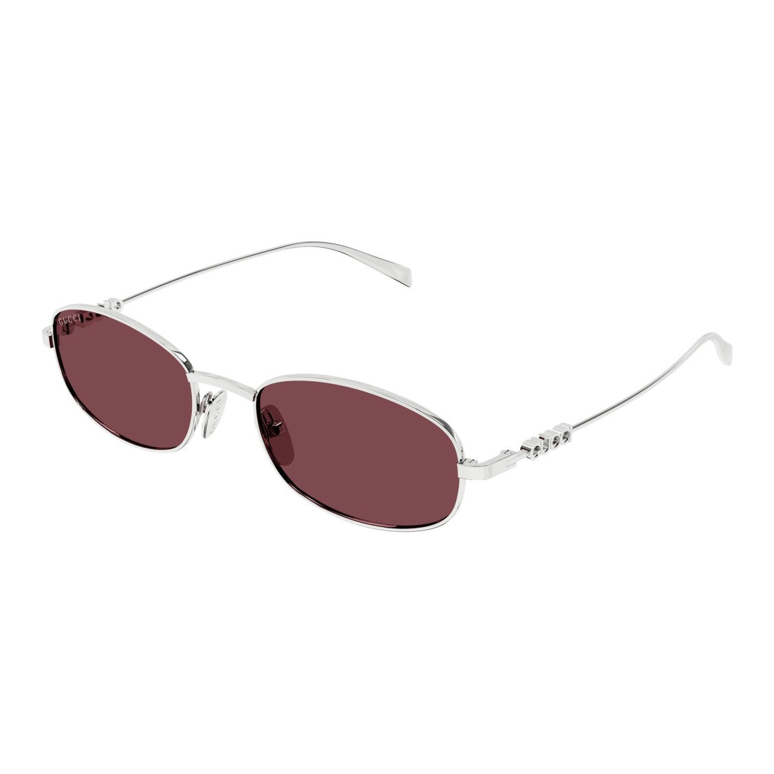 Gucci Gg1940s Polished Silver Oval-Shaped Sunglasses