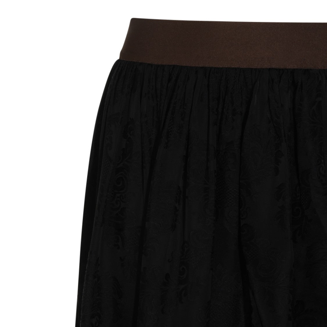 Uma Wang Midi-Length Contrast Waistband Gathered Midi Skirt
