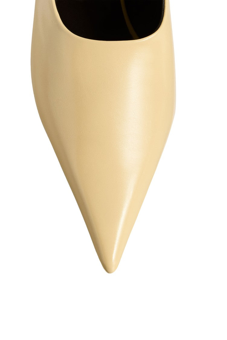 Khaite Colleen 75 Glazed Calfskin Block Heel Pumps