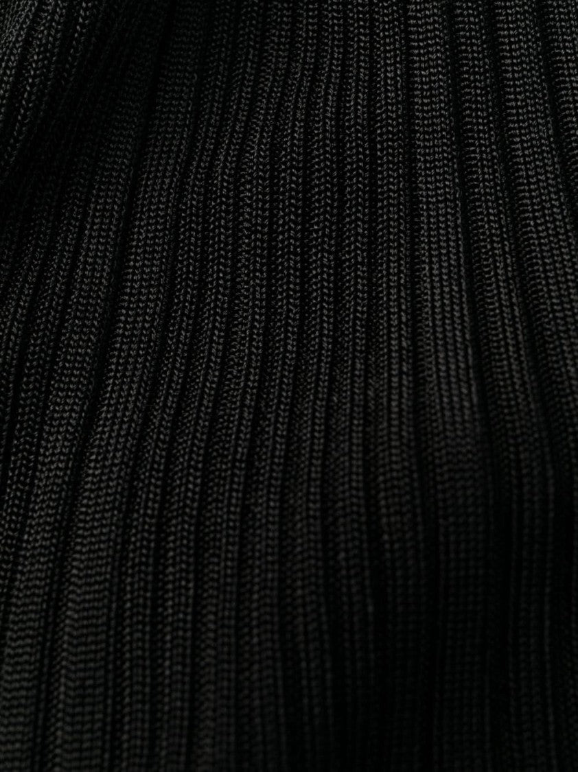 Self-Portrait Textured Knit Midi Dress With Wrap Bodice