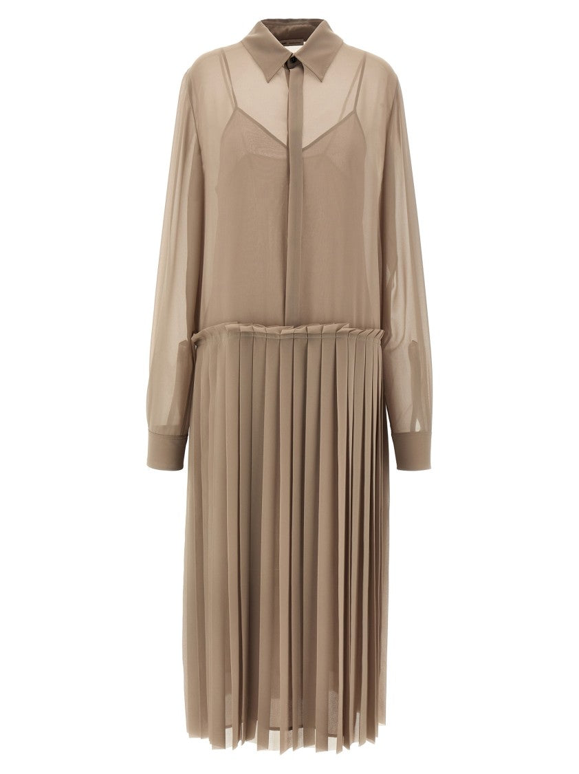 Ami 'Pleated Midi' Dress