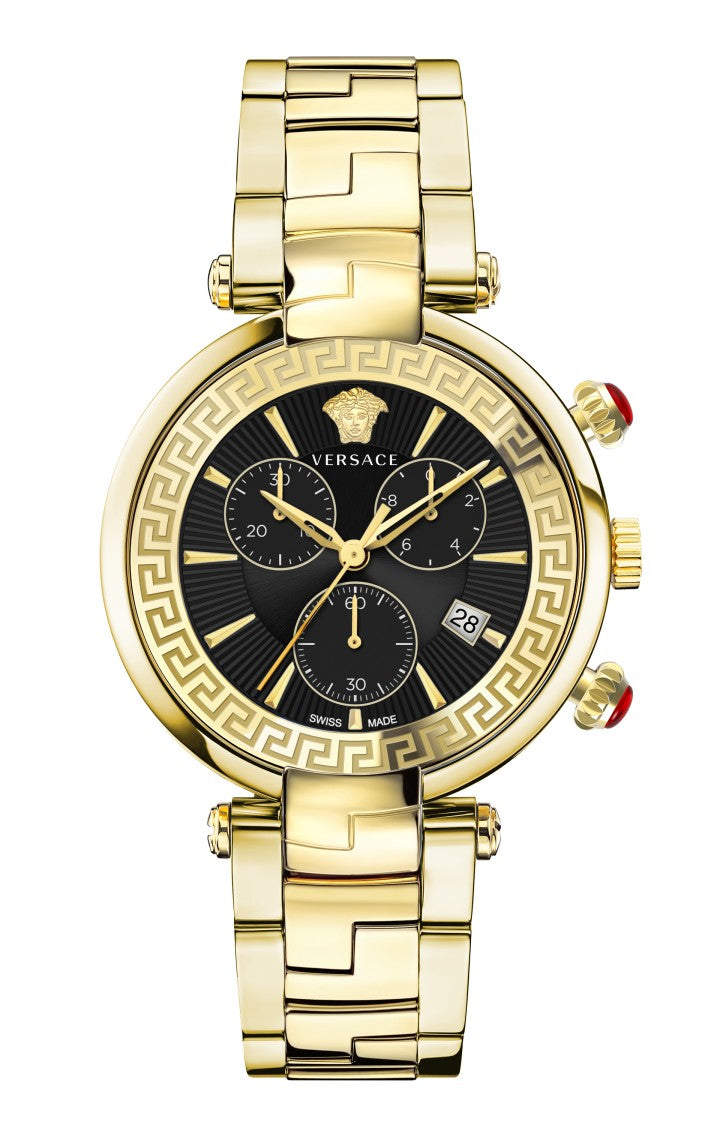 Versace Revive Chronograph 41Mm Gold-Tone Stainless Steel Watch
