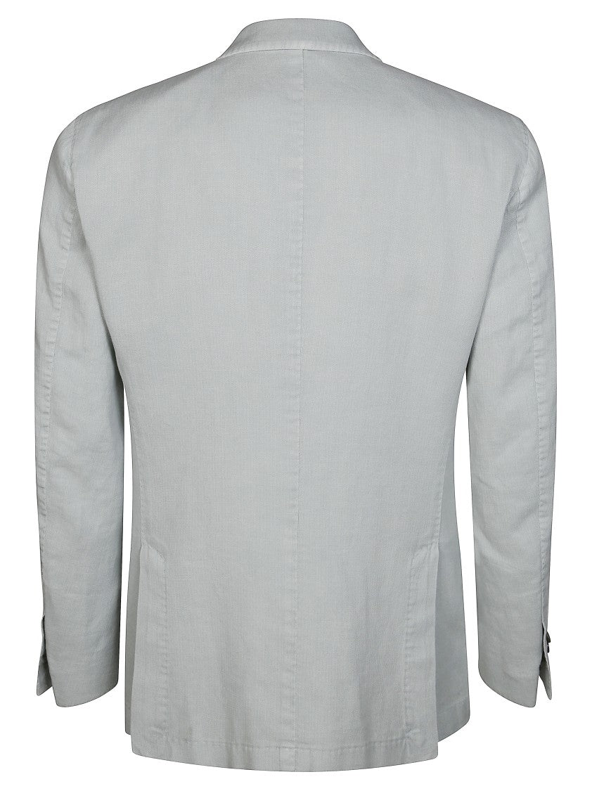 Santaniello Linen And Ramie Blend Tailored Jacket