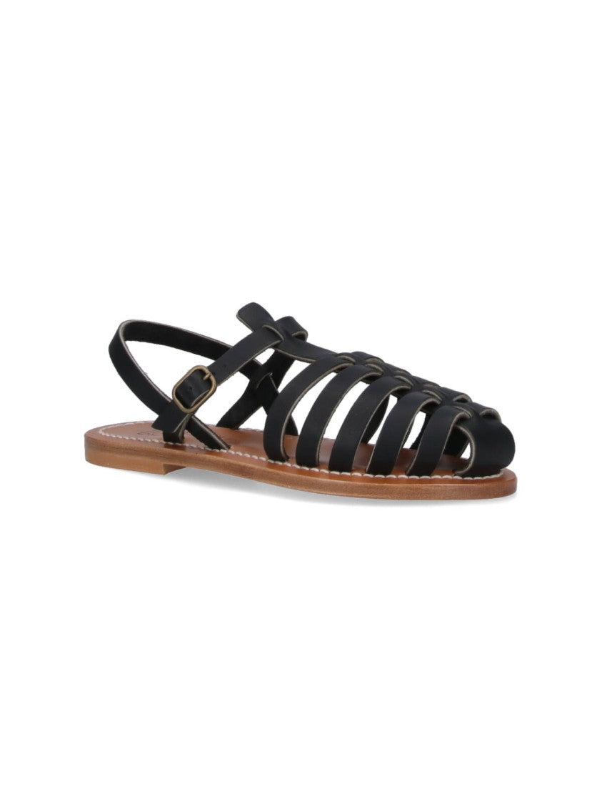 K Jacques St Tropez Adrien' Slingback Sandals – Black