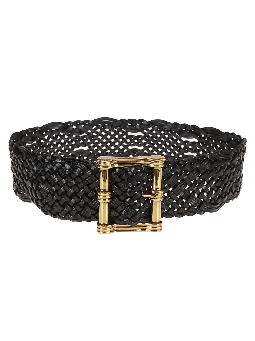 Etro Maxi Belt With Braided Workmanship And Bold Buckle
