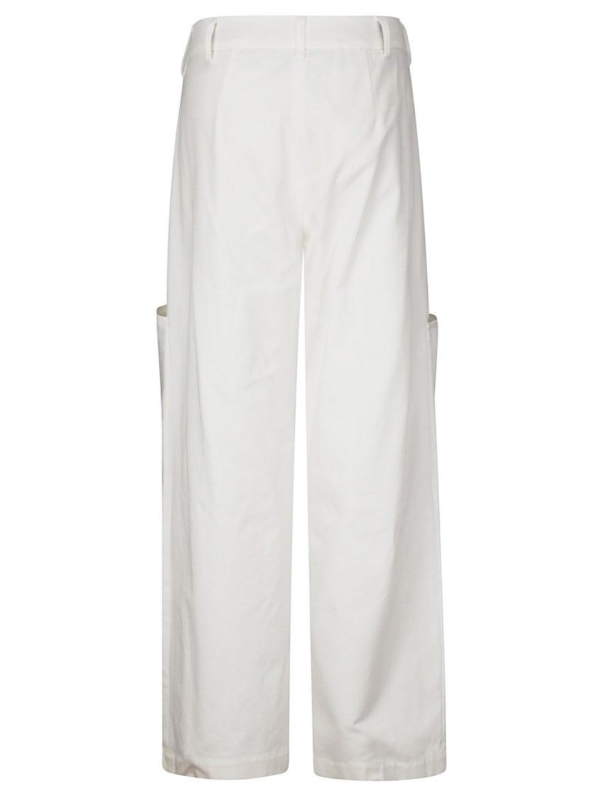 Jejia Wide-Leg White Trousers