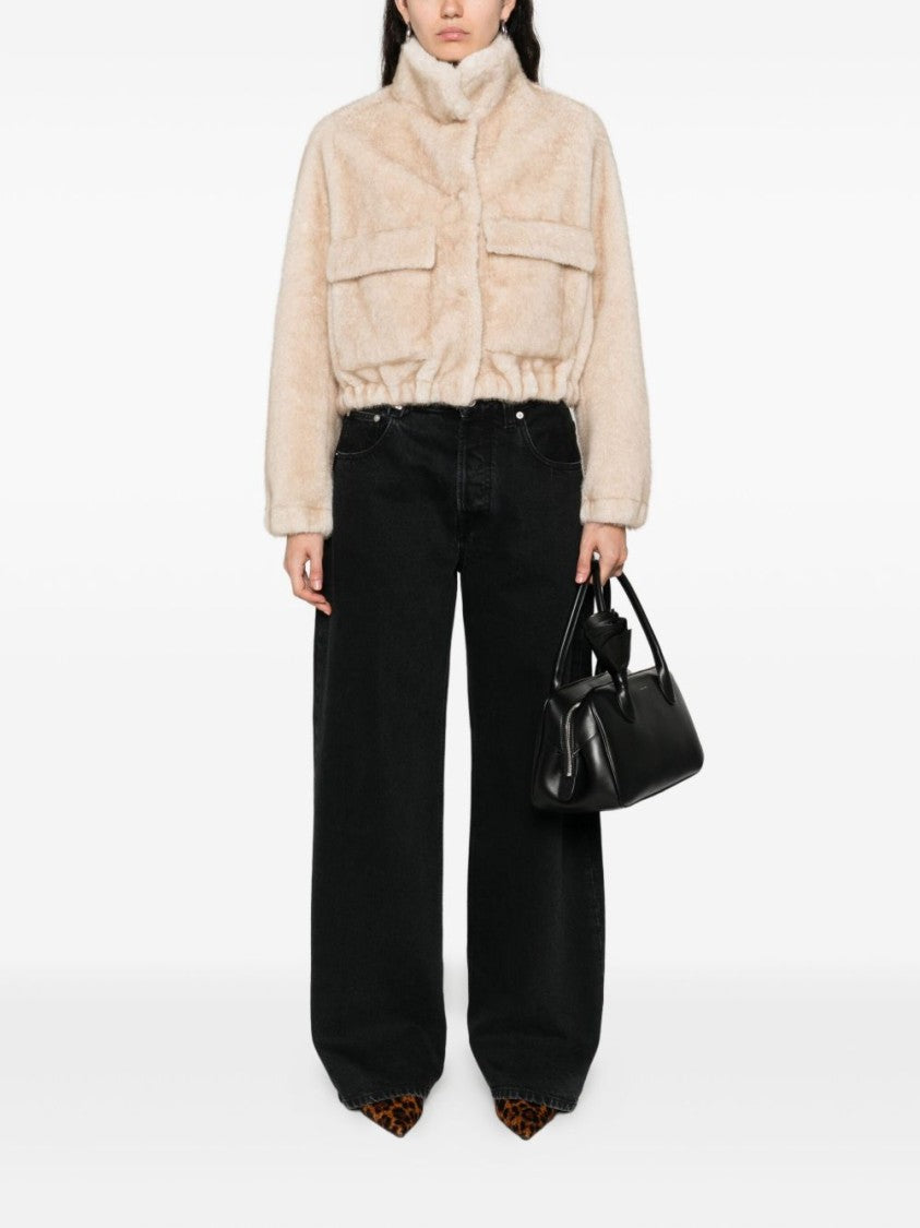 Valentini 1972 Plush Cropped Coat With High Collar